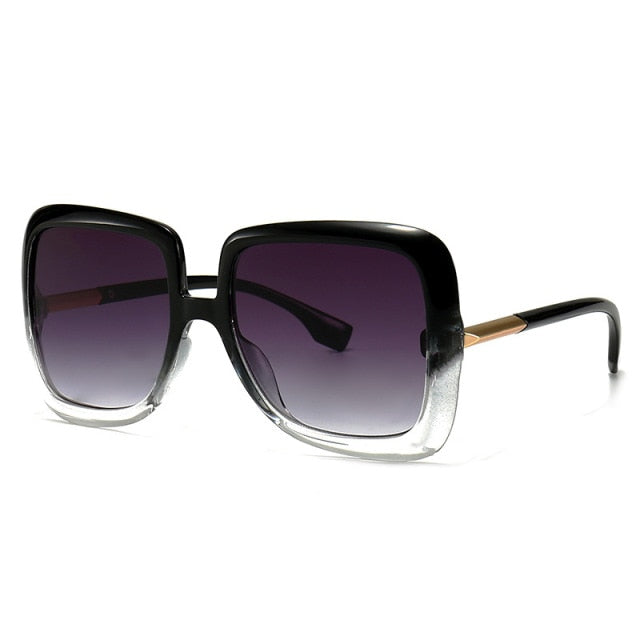 <font size="3" face="Rubik"><b>HEATHER</b></font> <br> Retro Oversized Square Sunglasses